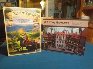 THE STAUFER DYNASTY & MASTER BUILDER Euro Board Games Complete & New Condition - Picture 1 of 16