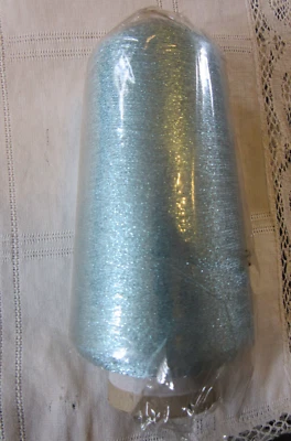 Metallic TURQUOISE Embroidery Thread Yarn 250g w/ Cone from Kreinik - Image 1 of 3