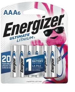 Energizer Ultimate Lithium AAA Batteries (6 x 4-Pack) 24 Batteries. Exp. 2041