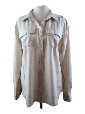 Top ExOfficio Mujer Grande Ventilado Pesca Bolsillos Manga Larga Abotonable Foto 1 de 4