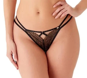 Gossard VIP Captivate Strappy Thong Brief 19406, Xs-Xl, Black/Bronze, Sale, - Picture 1 of 5