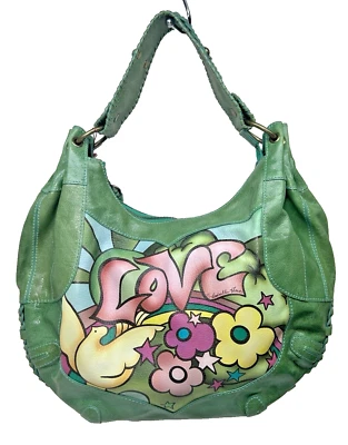 Bolso Hobo Grande Verde Bolso Ángel Verano del Amor Isabella Fiore De Colección Nuevo con Etiquetas Foto 1 de 4