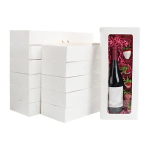 Spec101 Small Cookie Boxes with Window - 30pk 16x6.5in Narrow White Pastry Boxes - Picture 1 of 8