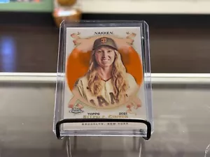 2021 Allen Ginter Chrome Alyssa Nakken RC Orange Refractor /25 1st Woman in MLB - Picture 1 of 2