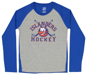 Outerstuff NHL Youth Boys New York Islanders Intent Raglan Long Sleeve T-Shirt - Picture 1 of 6