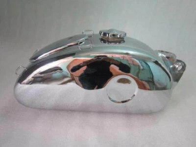 Fit For Benelli 175 Enduro 1971-72 Chrome Steel Fuel Petrol Tank With Cap - Изображение 1 из 4