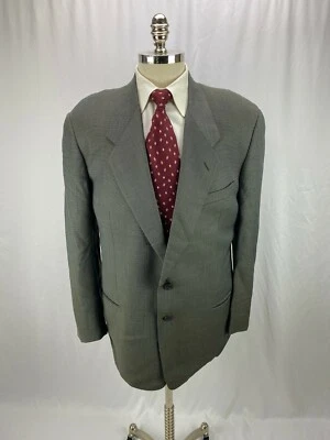 Chaqueta Blazer Giorgio Armani Para Hombre Marrón Lana Cabeza de Uñas 42L Foto 1 de 4