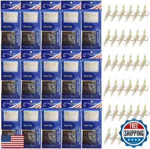 Fishing Bait Rigs Set 15 Packs Saltwater Fishing Lures Rigs with Sharp Hooks - Picture 1 of 5