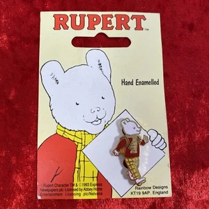 Rupert The Bear Enamel Pin Badge 1993 Rainbow Designs - Picture 1 of 5
