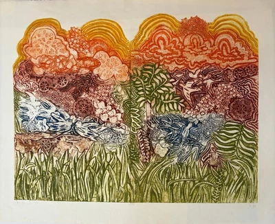 OOAK Jungle Boogie Original Painting Art Limited 29/50 Signed Etching 33x24 - Image 1 of 4