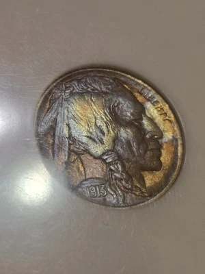 1913 Typ 1 ~ Buffalo Nickel ~ NGC MS61 ~ MONSTER Toner ~ Exquisite Purple Color! - Image 1 of 4