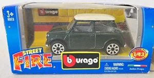BURAGO 1/43 SCALE GREEN MINI COOPER DIECAST MODEL CAR BOXED - Picture 1 of 2