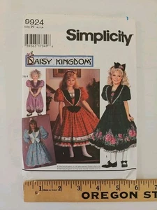 Daisy Kingdom 9924 GIRLS' DRESS & ROMPER Size 6-7-8 Pattern UC FF 1994 - Picture 1 of 8