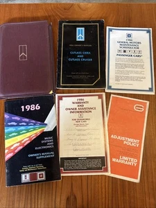 86 1986 Oldsmobile Cutlass Ciera/Cutlass Cruiser owners manual Bundle - Foto 1 di 4