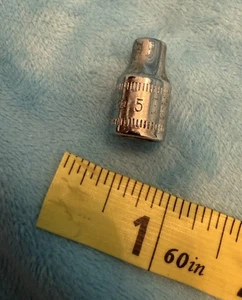 🇺🇸 SNAP-ON TMM5 1/4" Drive 6 Point Metric 5mm Shallow Chrome Socket USA 🇺🇸 - Picture 1 of 7