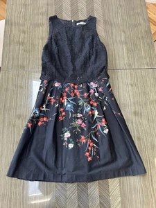 Women’s Lace Detail Floral Oasis Dress Size 10 - Picture 1 of 7