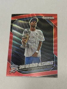 2024-25 Panini Prizm Black Ruby Wave Prizm Shai Gilgeous-Alexander Thunder - Picture 1 of 2