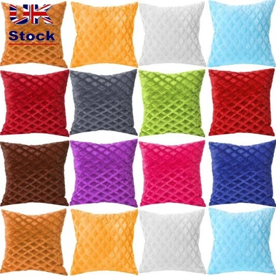 Soft Home Decor Car Seat Throw Pillow Cases Winter Warm Corduroy Cushion Cover - Image 1 of 4