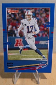 2020 Panini Donruss Josh Allen Press Proof Blue #40 Buffalo Bills MVP - Bild 1 von 2