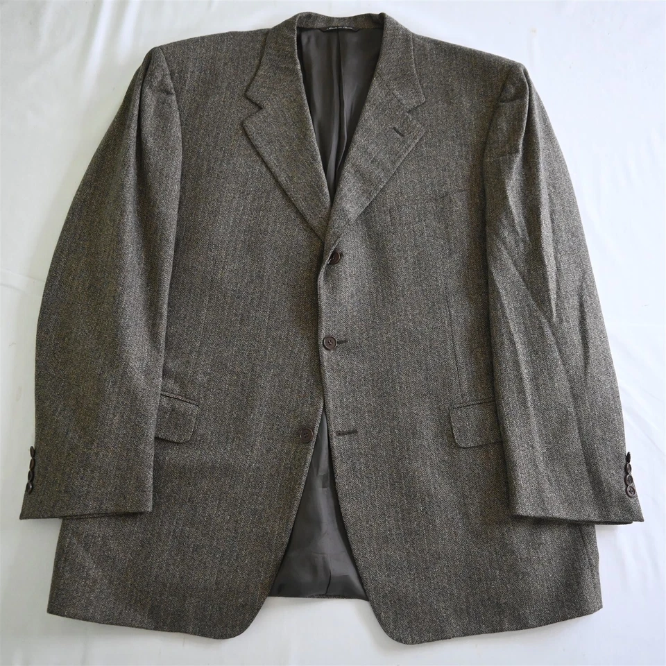 Canali Italy 48R Brown Cashmere Wool Soft Tweed Mens Blazer Jacket Sport Coat - Image 1 of 4