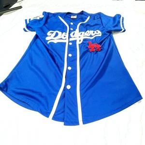 Majestic Dodgers Jersey Baseball Jersey MLB Patches Blue Unisex Size CH (Small) - Picture 1 of 8
