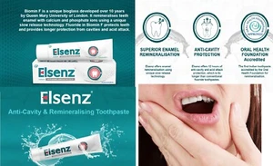 Pasta de dientes anti caries Elsenz 70 gm pasta de dientes con flúor para caries, reparación de esmalte - Imagen 1 de 5