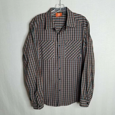 Camisa informal Merrell para hombre a cuadros con botones delanteros manga larga talla mediana N406 Foto 1 de 4