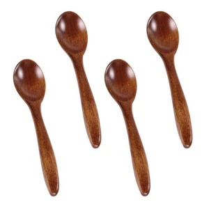 4 Pcs Bamboo Wooden Friendly Table Spoon Coffee Stirring Mixing Spoons - Picture 1 of 4