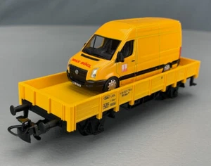 HO Märklin DB Werkzeugwagen Low Side Flat & Max Bögl Construction VW Van HO4176 - Picture 1 of 8