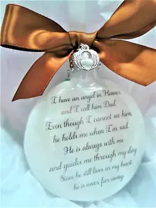 I Have an Angel in Heaven I Call Him Dad Memorial Christmas Ornament Sympathy Gi - Picture 1 of 5