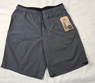 Shorts de caminhada Pacific Trail masculino náilon cinza/bolsos de sílex cordão pequeno novo com etiquetas - Imagem 1 de 4