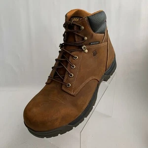 Carolina Boots Engineer CA5020 Brown Leather 6 Inch Waterproof Lace Up Sz 15/2E - Picture 1 of 12