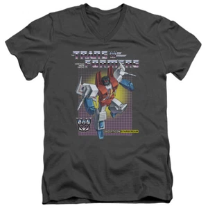 Transformers Slim Fit V-Neck T-Shirt Starscream Charcoal Tee - Picture 1 of 1