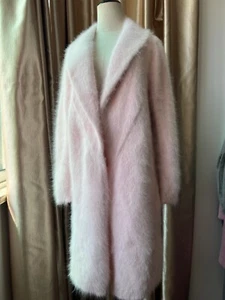 Women's Fluffy Fuzzy Angora Blended Cardigan Sweater - Ultra Soft Knit - Picture 1 of 8