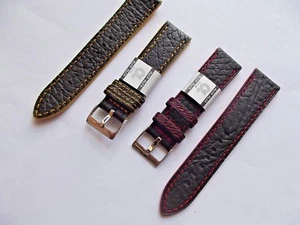 cinturino vera pelle bisonte RACING misure 20 22 mm watch orologi correa - Imagen 1 de 8