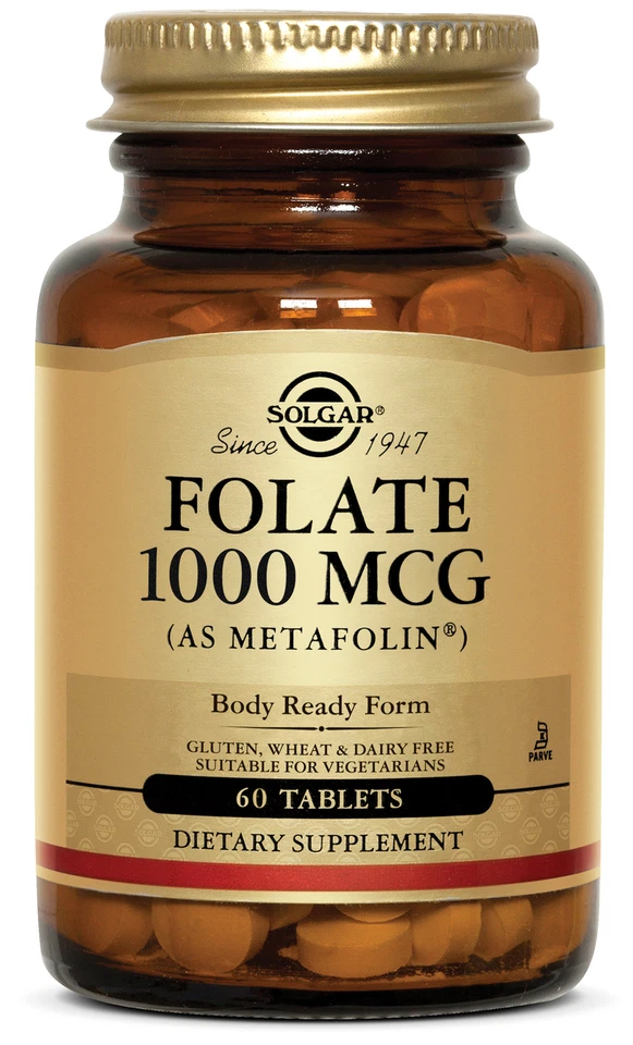 Solgar Folate 1000mcg as Metafolin 60 Tablets - Image 1 of 1