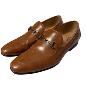 Mocasines sin cordones ALFANI para hombre marrón Otis Bit con hebilla talla 10 M - Imagen 1 de 16