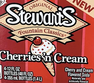 Stewart's Cherries 'n Cream Soda Bottle Carton Carrier 2010's Original Motts - Picture 1 of 5