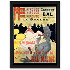 Ad Vintage Lautrec Moulin Rouge La Goulue Mask Ball Paris Framed A3 Art Print