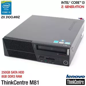 IBM LENOVO THINKCENTRE M81 5049 I3 Computer PC 250GB HDD 8GB RS-232 Windows 10 - Picture 1 of 6