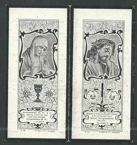 Tarjeta Santa Antigua de Jesús Santino Imagen Pieuses Estampa - Imagen 1 de 1