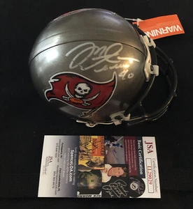 MINICASCO DE FÚTBOL AMERICANO AUTÉNTICO AUTOGRAFIADO FIRMADO POR MIKE ALSTOTT CERTIFICADO BUCS JSA - Imagen 1 de 6
