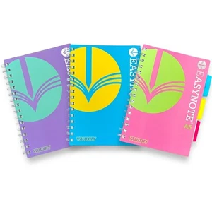 Cuaderno de proyecto A5 con 3 divisores doble cable cubierta duradera libro de estudio 200 páginas - Imagen 1 de 17