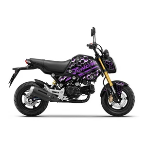 Pegatina envolvente de gráficos de vinilo hexagonal púrpura para Honda GROM 125 MSX125 21 22 23 - Imagen 1 de 4