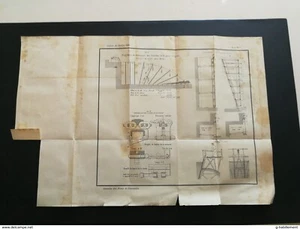 ANNALES PONT et CHAUSSEES - Diagramme des fermettes de la passe navigable - 1889 - Imagen 1 de 2