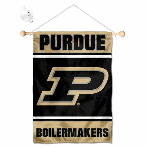 Purdue Mini Window Banner Hanging with Suction Cup Cover