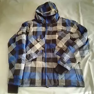 BILLABONG Men's Blue Grey Black Check SORIENT SERIES Ski Jacket Size Large - Picture 1 of 14