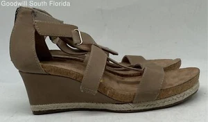 Adrienne Vittadini Women's Thurston Brown Wedge Strappy Sandals Size 9M - Picture 1 of 7