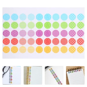 10 Sheets Hole Reinforcement Stickers Binder Paper Hole Ring Labels for Office - Picture 1 of 12