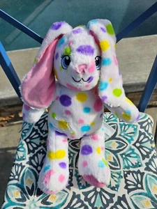 Build A Bear Workshop Easter Rabbit Bunny Pastel Polka Dots Plush Toy 16'' Tall - Picture 1 of 9
